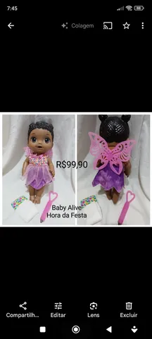 Kit Roupa de Boneca Baby Alive e Little Mommy Vestido Dente de