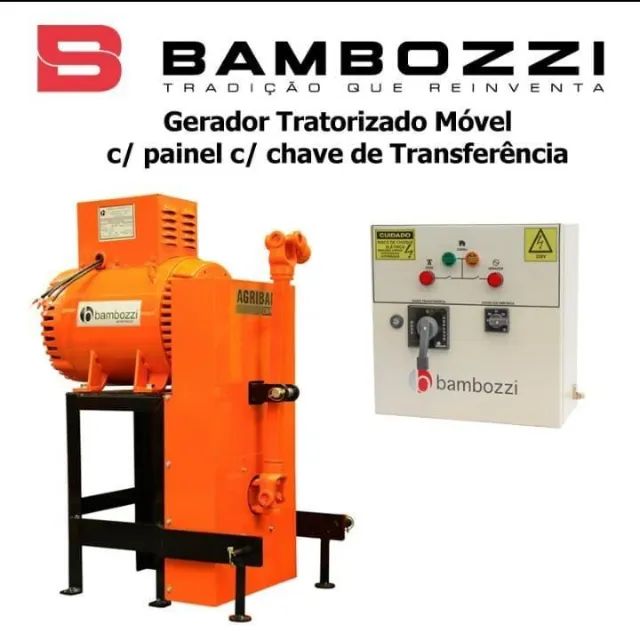 Gerador Tratorizado Agribam Bambozzi 40 KVA 220/440 - Pronta Entrega