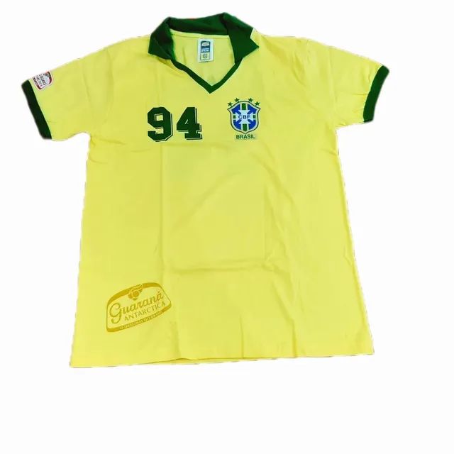 Camisa Seleção Brasil Edição Guaraná Antártica Mundial 1994 Algodão Futebol  - Foto 6
