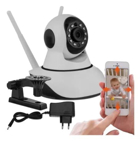 Câmera IP 3 Antenas Wi-fi com visão Noturna Sensor Movimento, serve como babá eletrônica - Foto 3