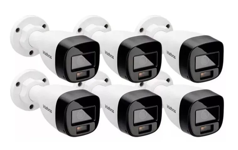 kit 6 cameras full color intelbras.