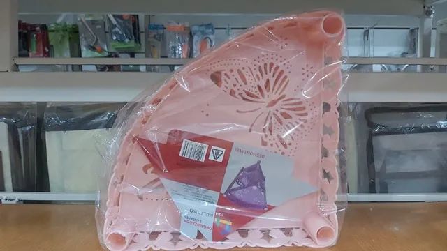organizador multiuso cesto 3 andares fuy382 futuro 22cmx30cm-rosa