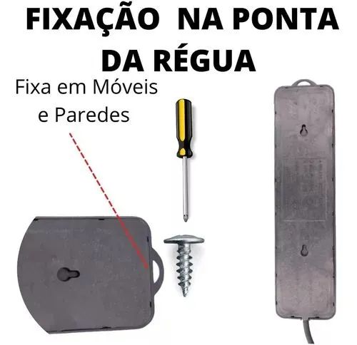 Tomada extensão com filtro de linha 5 entradas ! - Foto 6