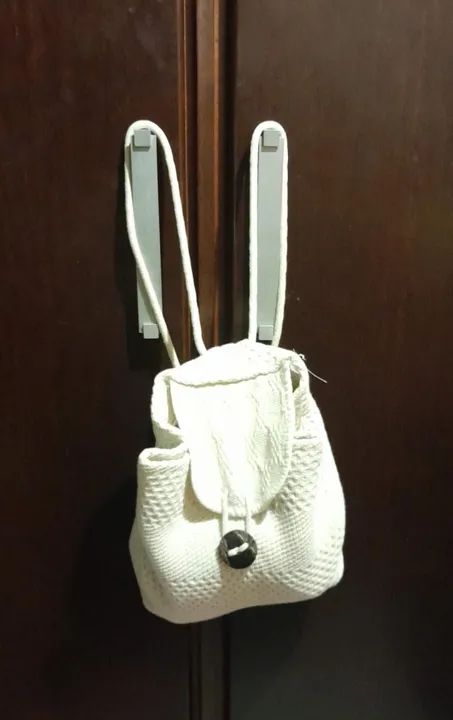 Mochila Branca Feminina De Crochê (Envio Pela OLX Pay)