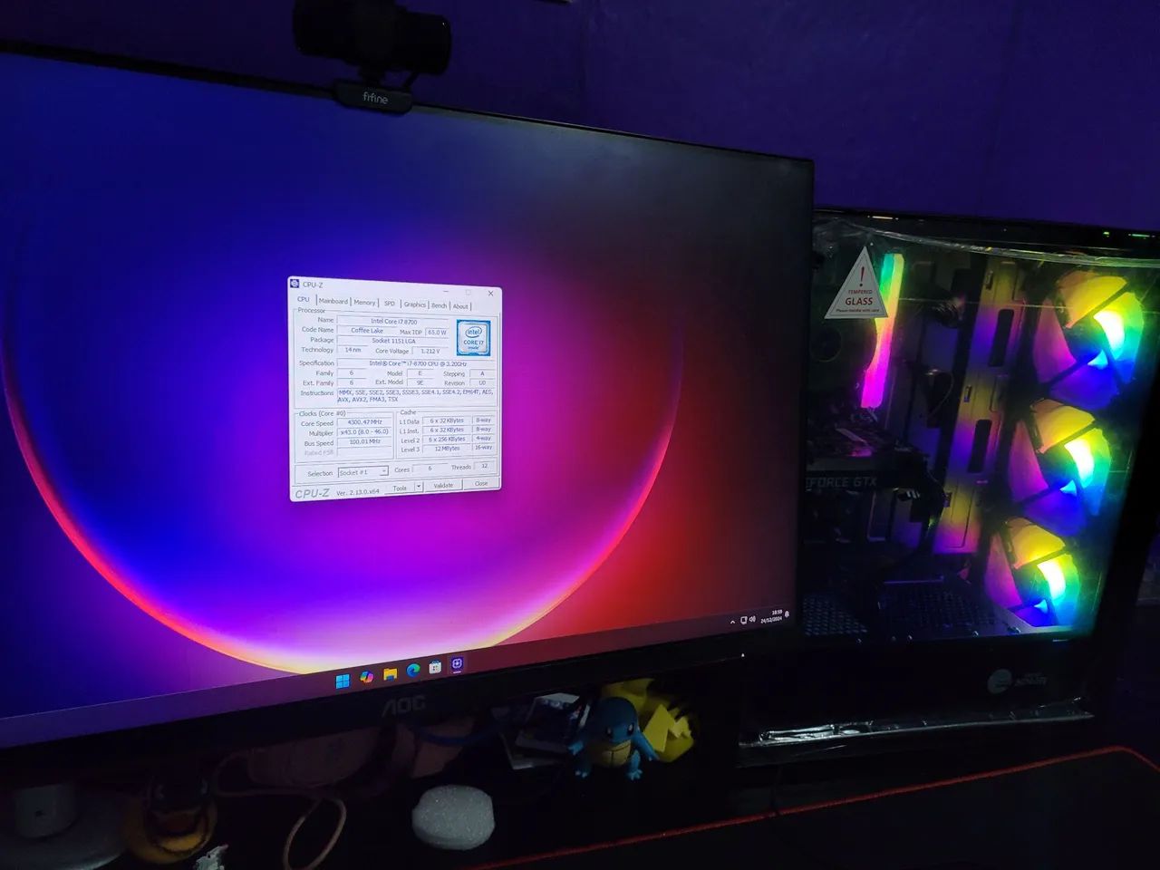 PC Gamer i7 8700 - GTX 1650 4gb - 16gb ram RGB - 256gb SSD - Foto 4