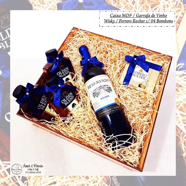Caixa com Vinho e Wisky - Foto 5