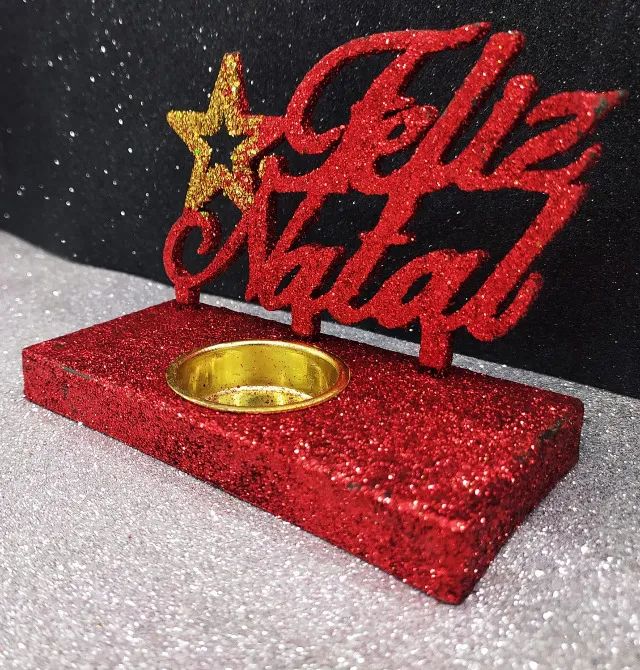 Enfeite Feliz Natal Wf829 C/glitter 8282007 - Foto 3