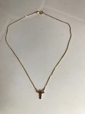 Colar com pingente folheado ouro amarelo - Foto 2