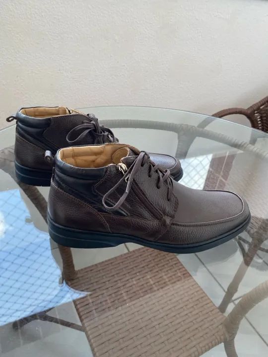 Bota Masculina Leve Comfort Marrom Original Seminovo