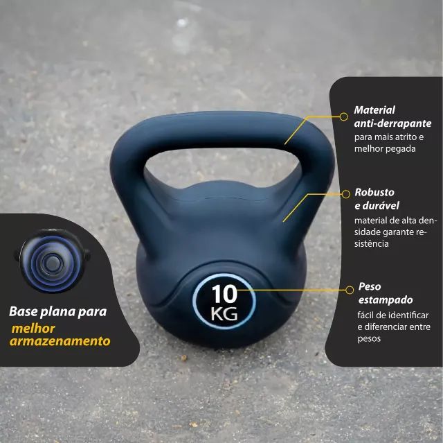 Kettlebell 10 Kg Crossfit Treinamento Funcional E Musculação - Foto 2