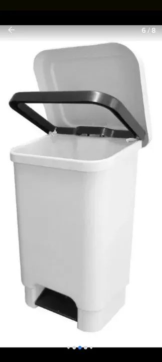 Lixeira com pedal MARFINITE para Comércio - Branca - Foto 6