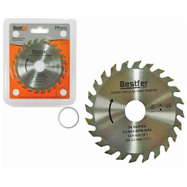Disco Serra Circular Para Madeira 300mm 24 Dentes - Bestfer - Foto 2
