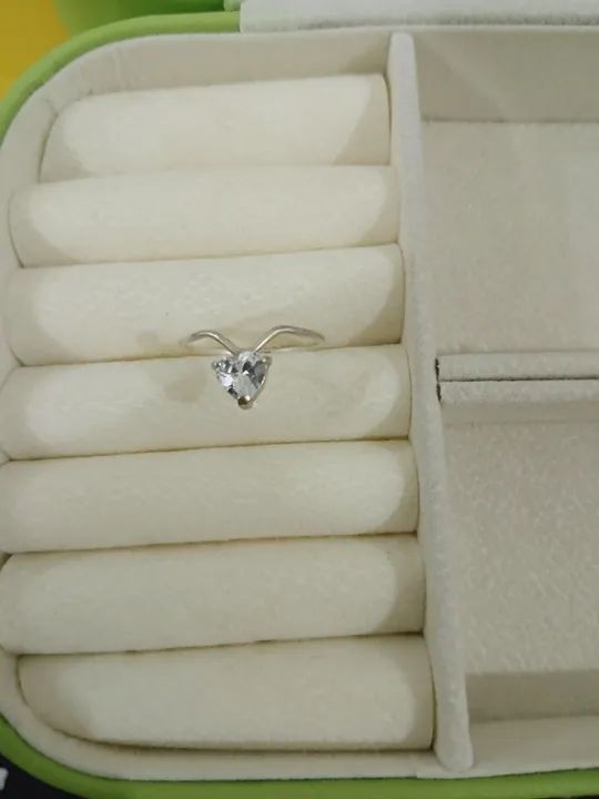 Anel semi- joias de coração com zircônia n 19