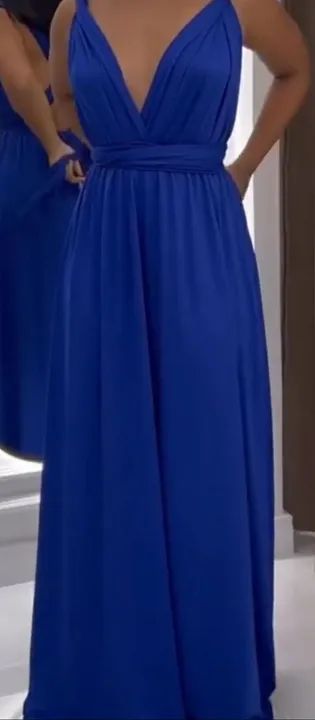 Vestido Azul Longo - semi novo  - Foto 2