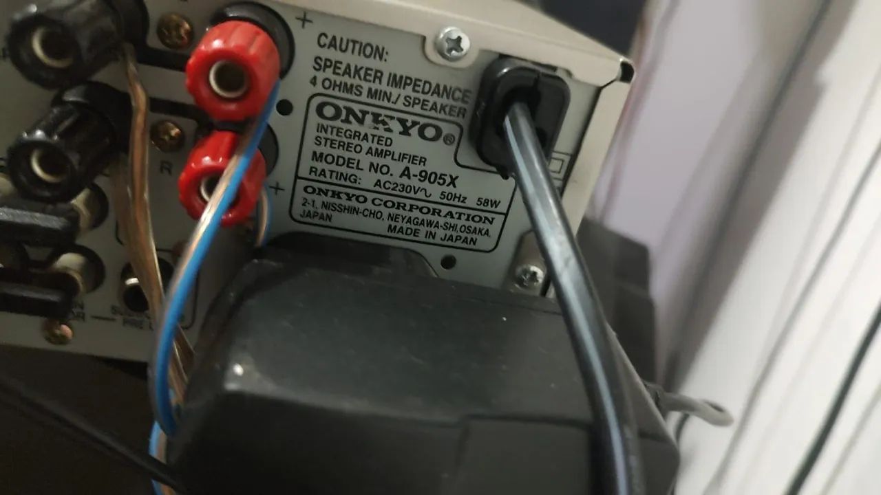 Amplificador receiver  Onkyo A-905X WRAT japonês raro 220V mini  - Foto 4