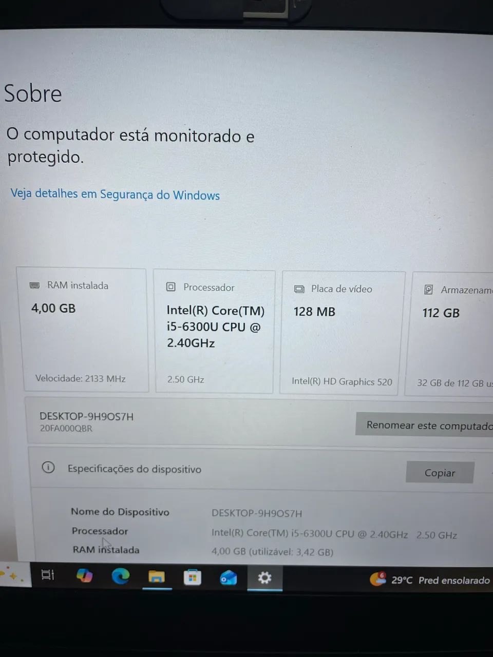 Notebook Lenovo Thinkpad T460S Processador Intel core i5 sexta geração  4G RAM  SSD 120G  - Foto 6
