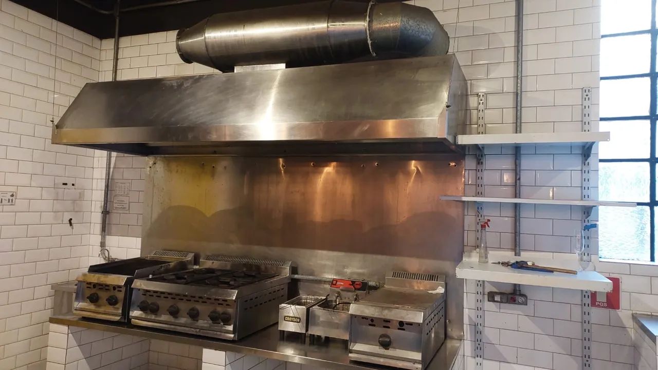 Coifa industrial inox com motor