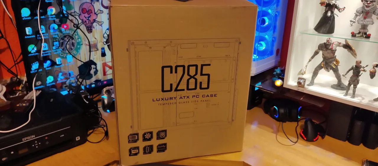 Gabinete PC C285 Luxury ATX - Novo!