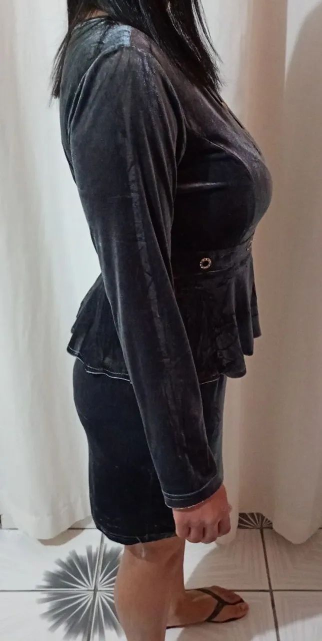 Vestido de veludo  Tam 38 - Foto 3