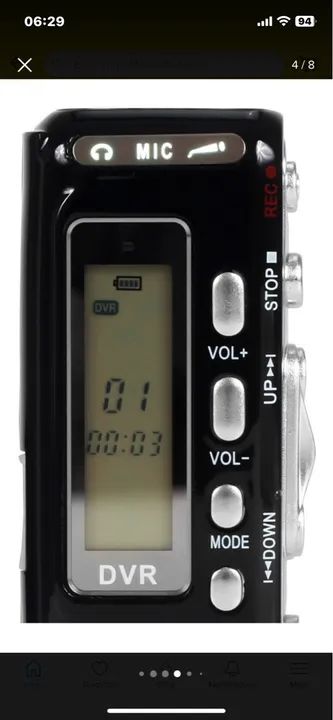 Gravador de voz digital DVR 8GB - Foto 5