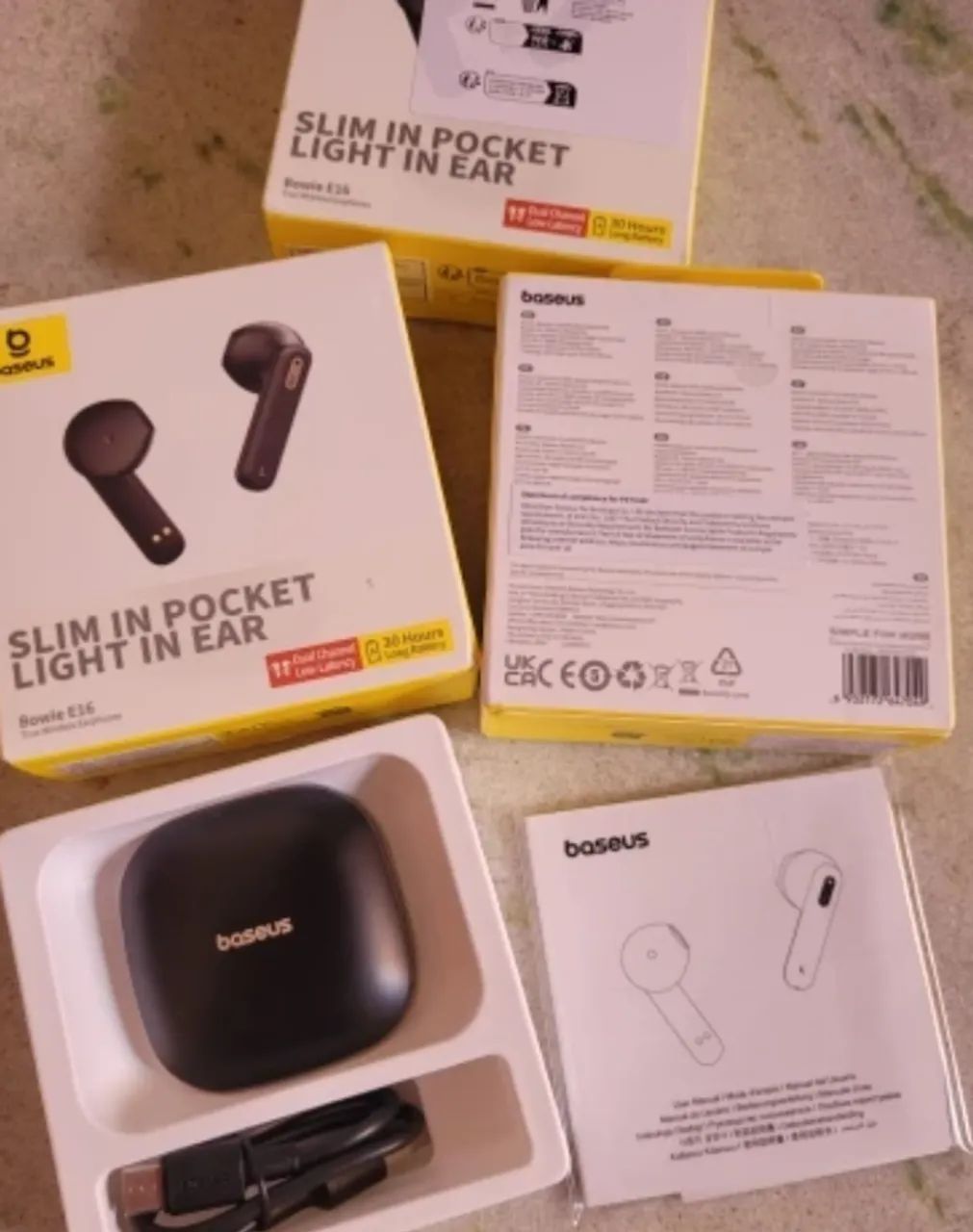 Fones, sem fio, Bluethooth Modelo Baseus - E16 - Foto 3