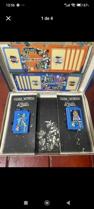 Jogo de Cartas Cavaleiros do Zodíaco - Mega Trunfo - Foto 2