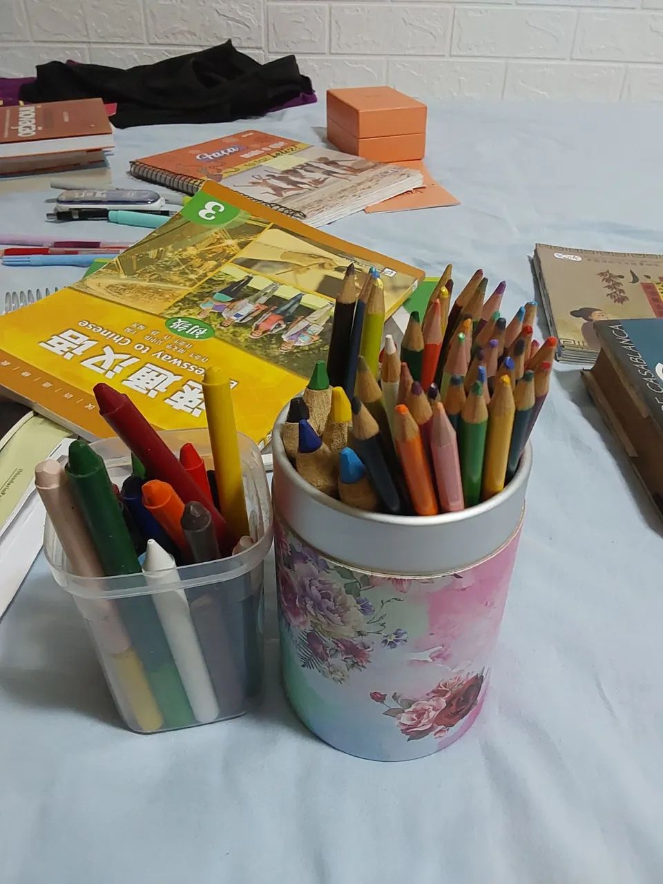 Kit de lápis de cor e giz de cera - Foto 3