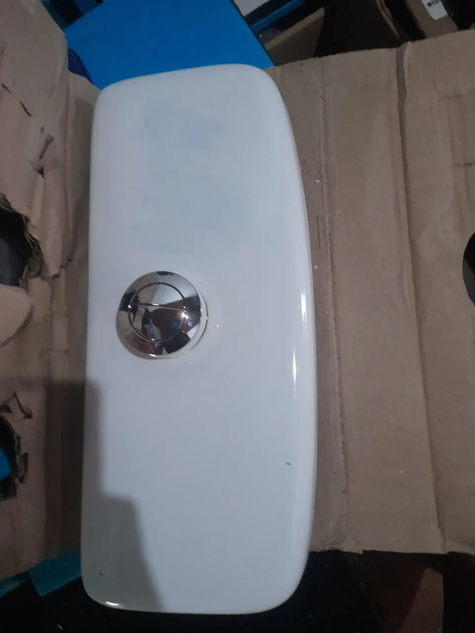 Tampa de Vaso Sanitário com Botão Cromado
