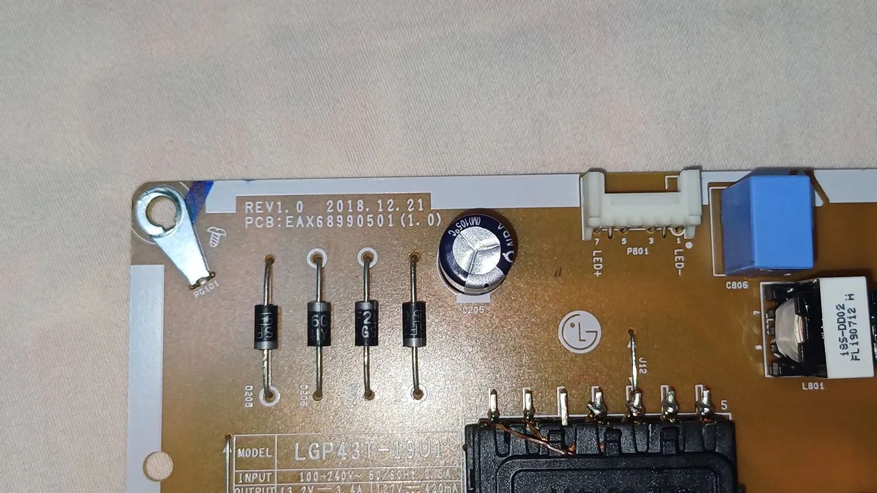 Placa de Fonte para TV LG 43 polegadas - Foto 2