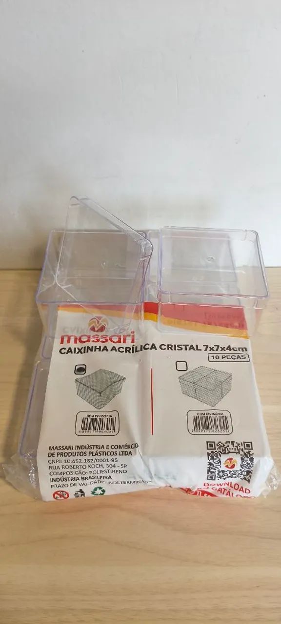 Caixa de Acrílico Transparente com Tampa  - Foto 2