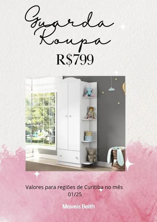 Promoção Guarda Roupa Infantil - 11/01 