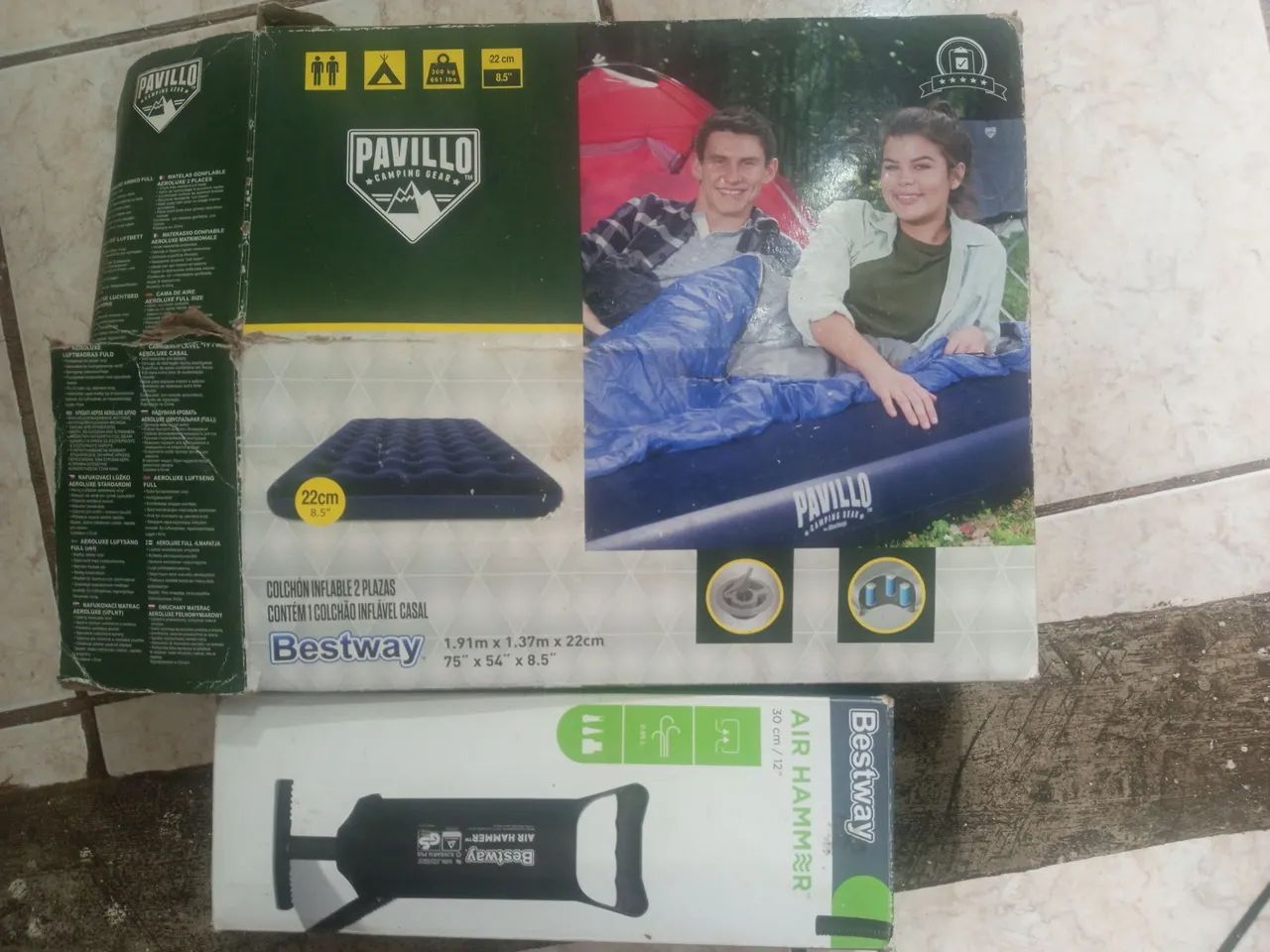 Colchão inflável casal Bestway Pavillo 1.91m x 1.37m
