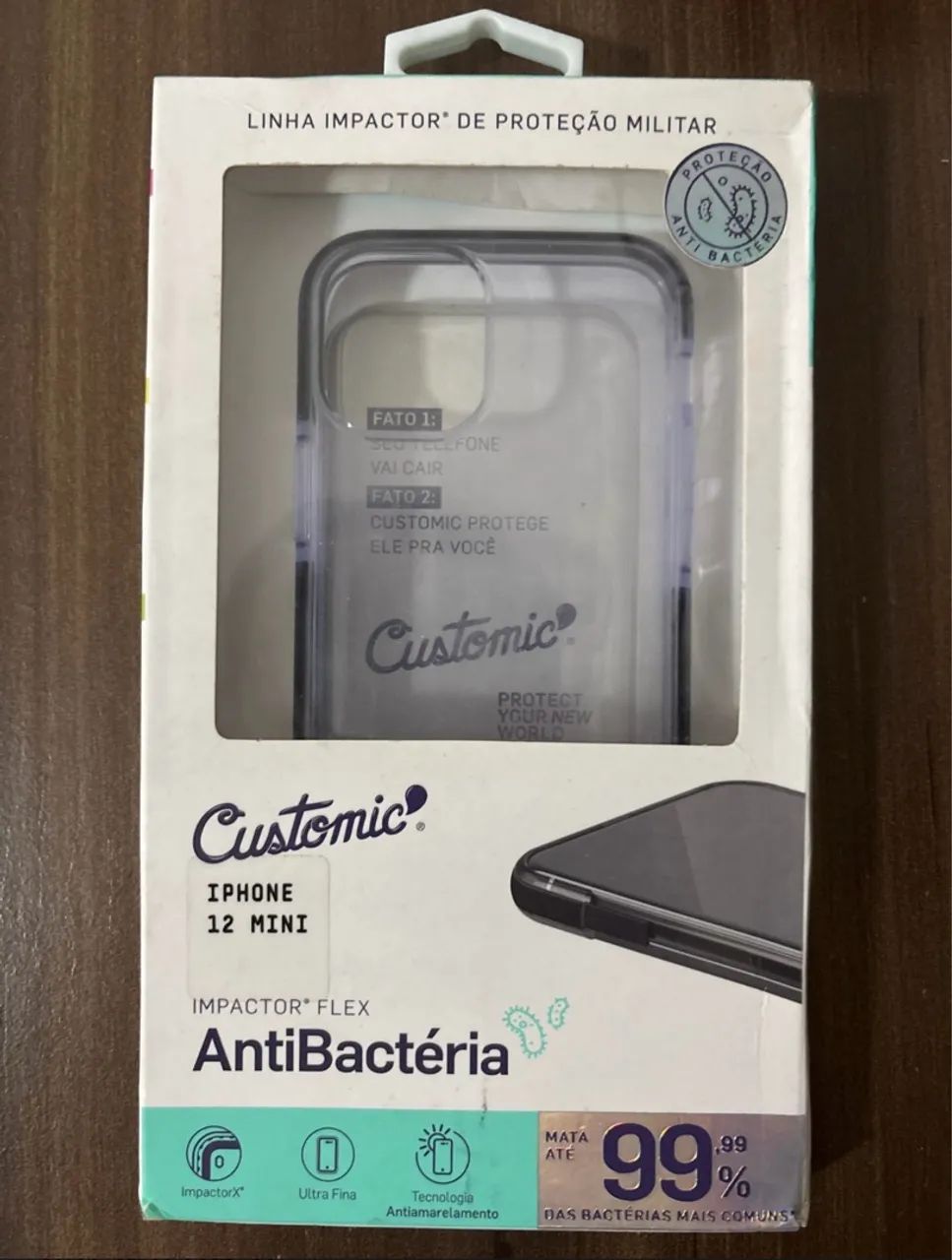 Capa para iPhone 12 Mini AntiBactéria Customic Impactor Flex