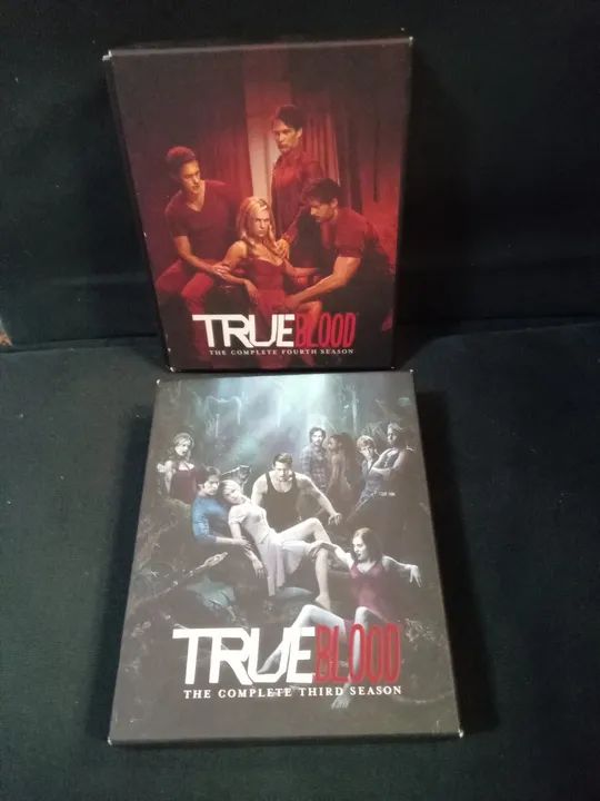 2 box blu-ray série terror True Blood terceira e quarta temporada completas 5 discos cada