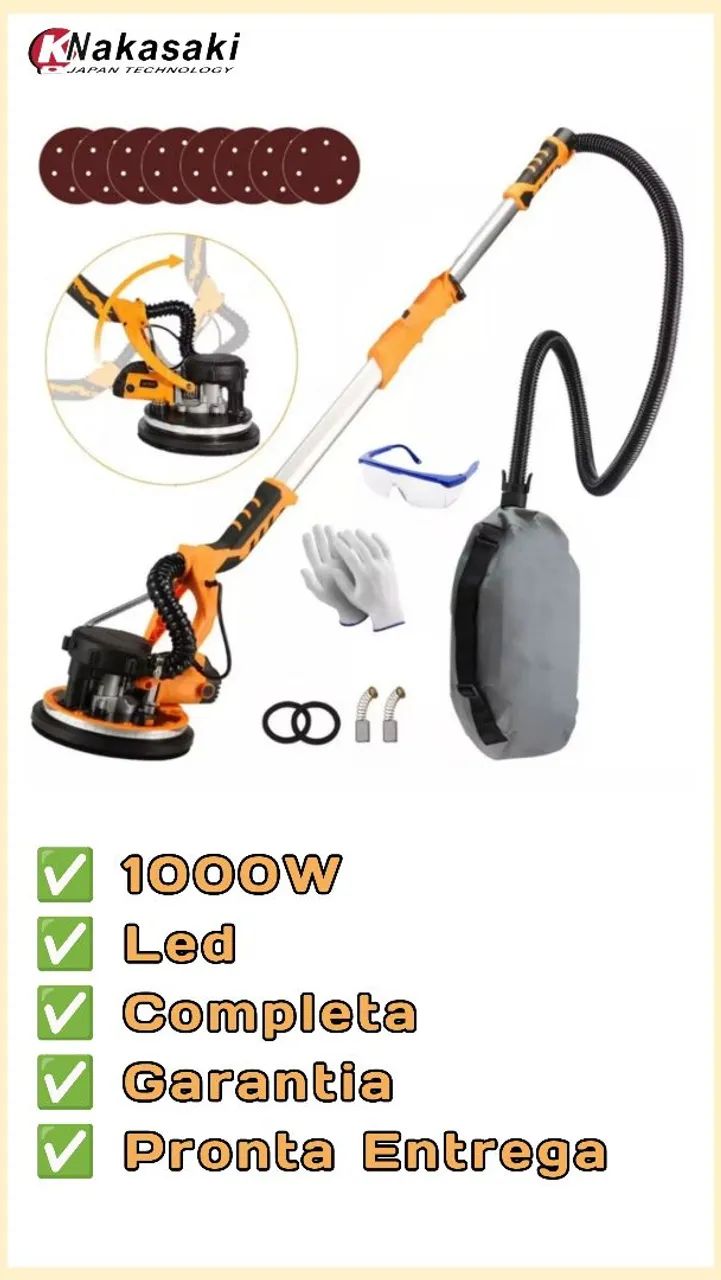LIXADEIRA DE PAREDE E TETO NK 1250 - COMPLETA E COM LED - Foto 2
