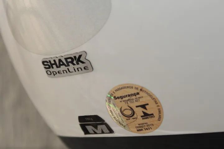 CAPACETE SHARK ARTICULADO BRANCO LINHA OPENLINE TAMANHO 58 - Foto 5