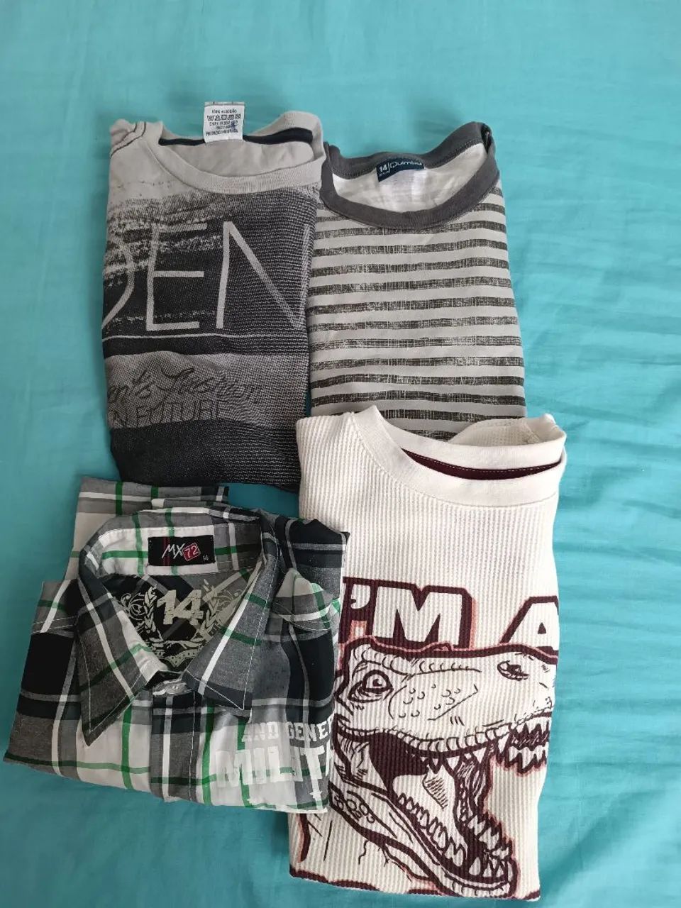 Lotes de roupa para menino tamanho 10/12/14 - Foto 5