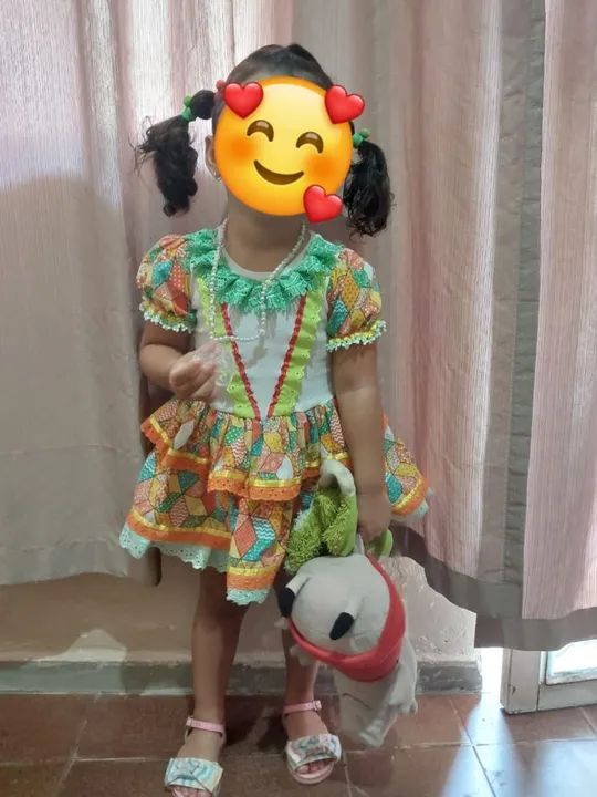 Vestido de Festa Junina Infantil