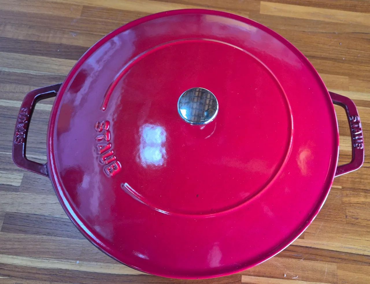 Caçarola Redonda Baixa Chistera, 28cm, Cereja, Ferro Fundido - Foto 2