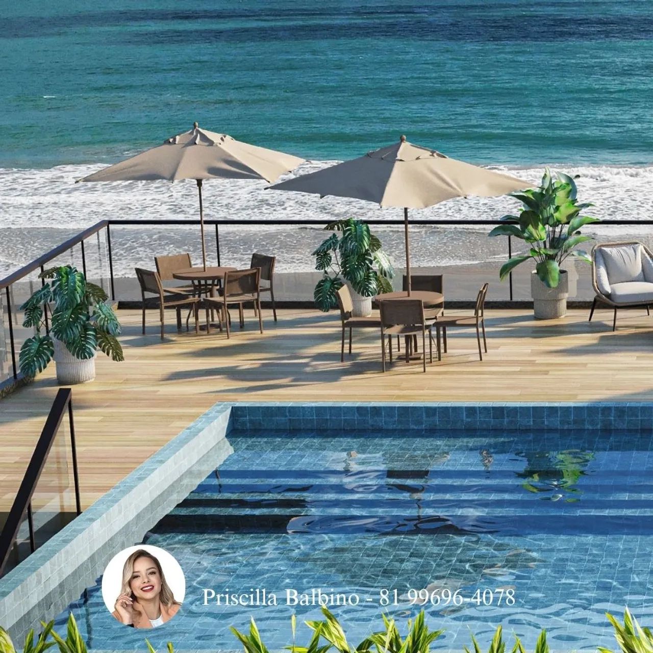 Flats beira-mar Porto de Galinhas | Porto Algarve Beach | lazer completo e alta rentabilid - Foto 9