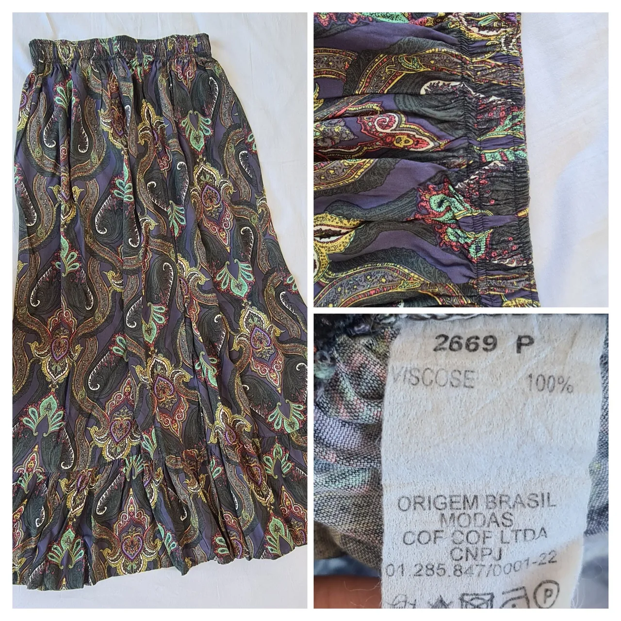 Saia Longa Estampada