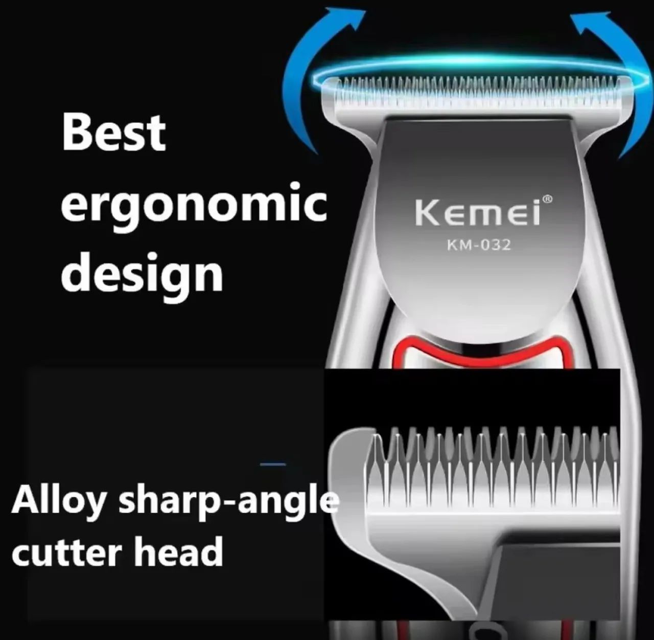 KEMEI 032 - Aparador de Corte/Acabamento para Barba/Cabelo - Foto 4