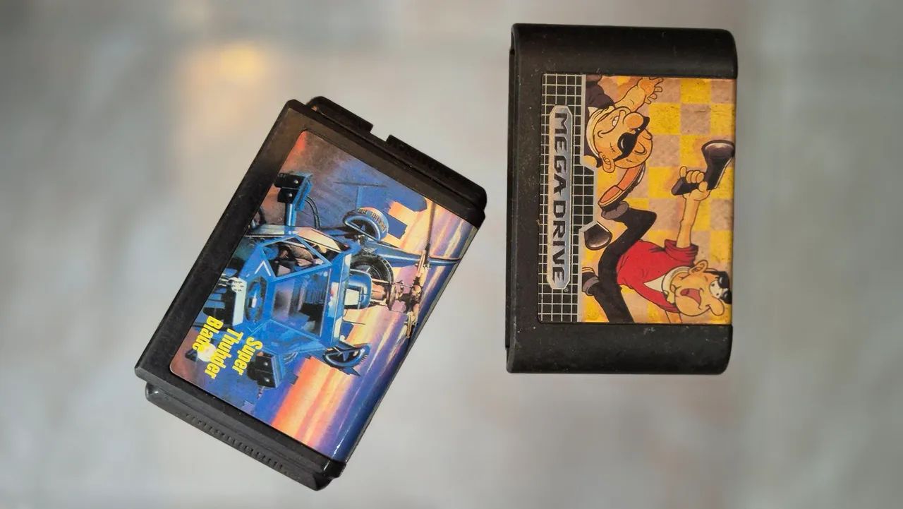 2 Cartuchos Mega Drive: Thunder Blade (Japonês Original) + Bonanza