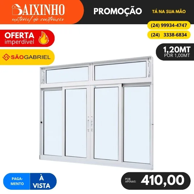 Janela de Alumínio (1,20MT)