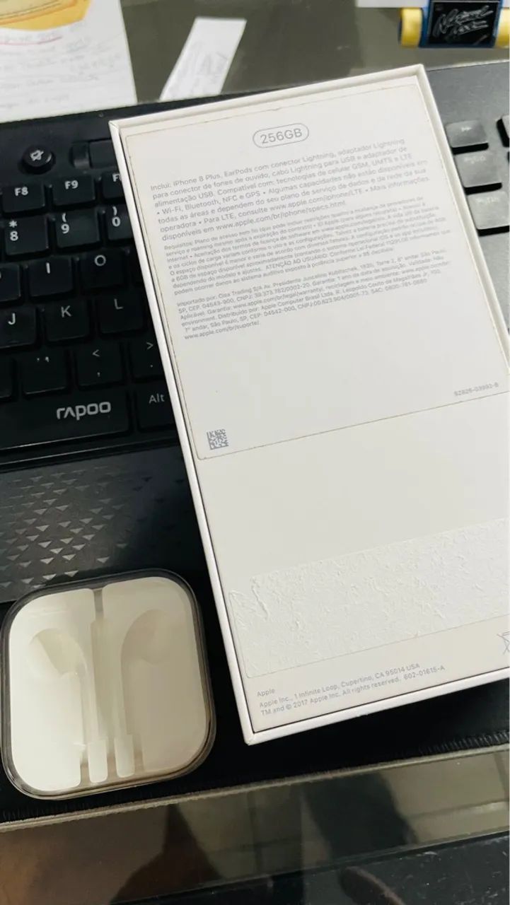 BOX  CAIXA iPhone 8 Plus 256gb + Case Fone Original  - Foto 3