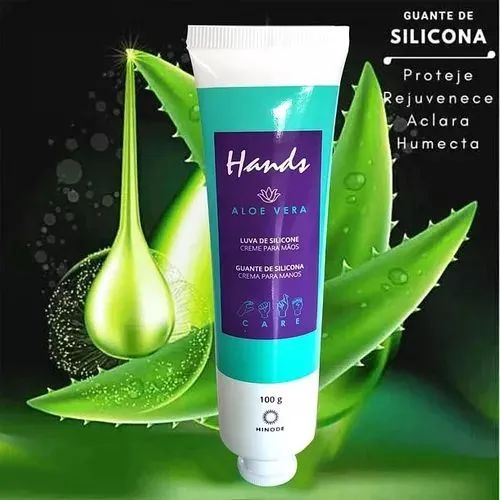 Luva De Silicone Aloe Vera Hands Hinode - Foto 3