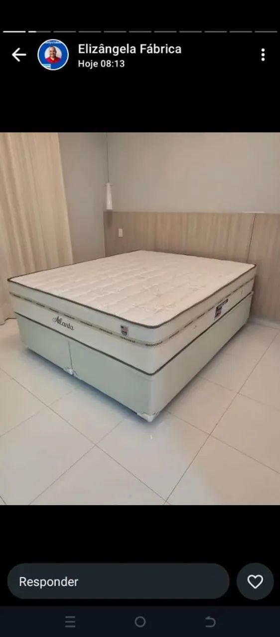Cama queen size completa com colchão confortável - Foto 3