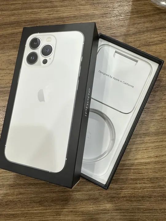 Caixa VAZIA - IPhone 13 Pro Branco 128gb - Foto 3