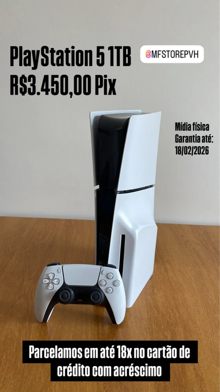 PlayStation 5 1TB - Mídia Física - Na Garantia
