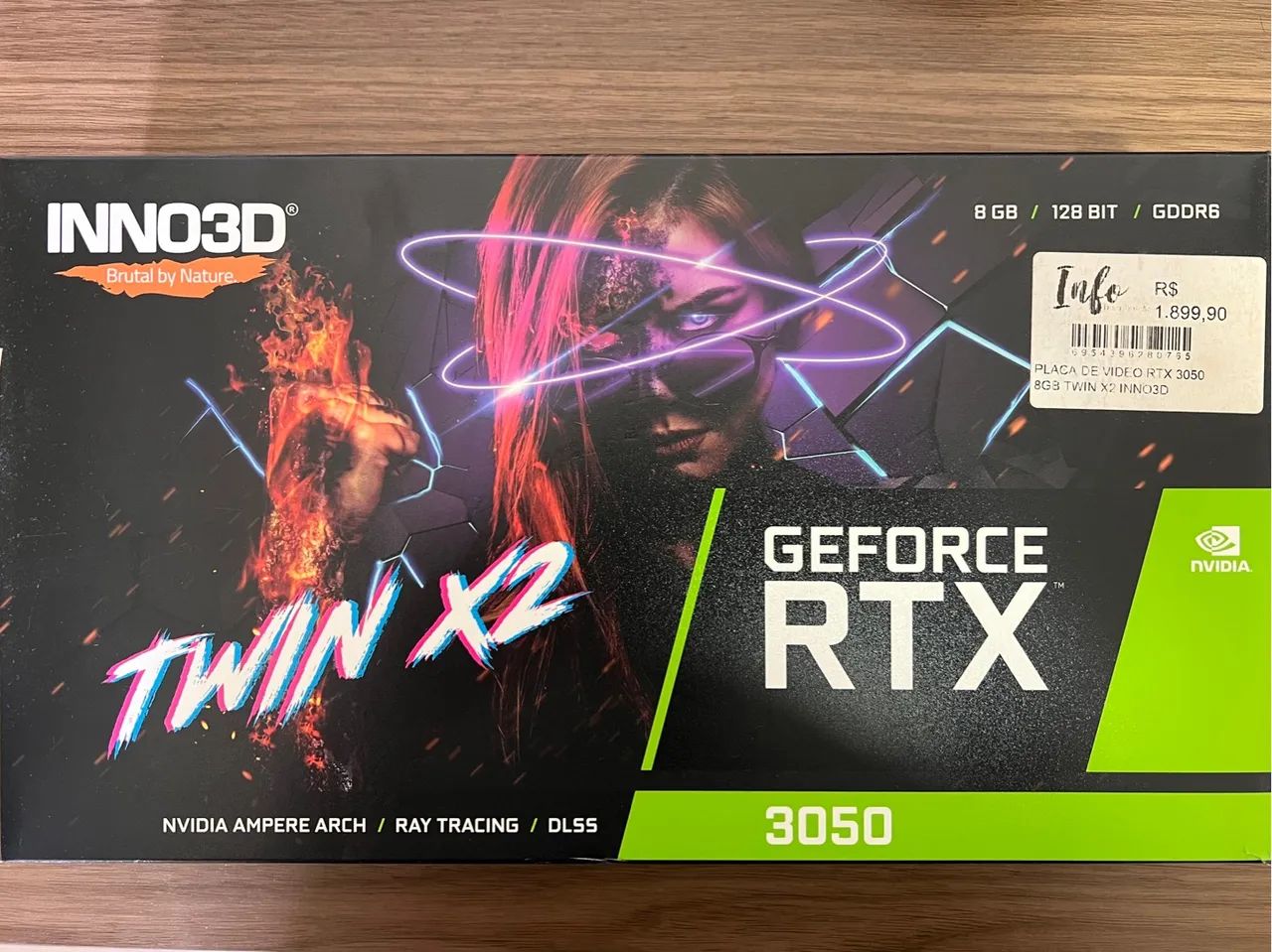 Placa de Vídeo GeForce RTX 3050 8GB TWIN X2 INNO3D